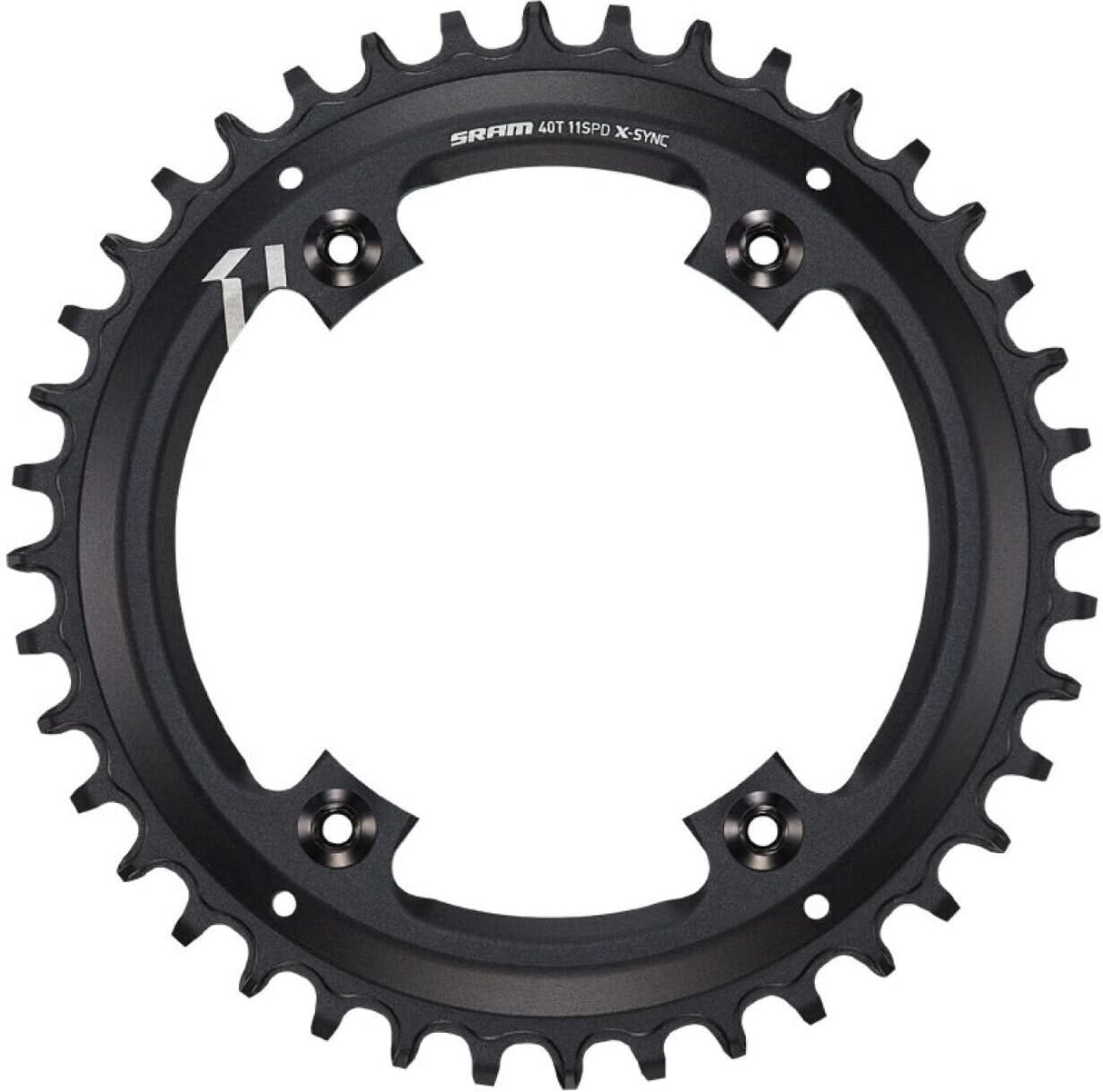 Chain Ring X-Sync 40T 11 Speed Apex1 Asymmetric 110BCD Alum Black BB30 or GXP