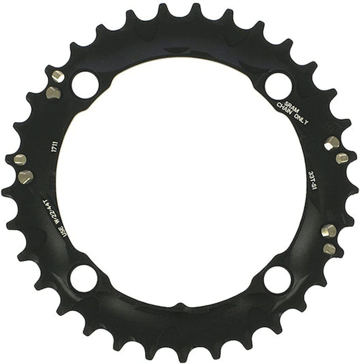 CHAIN RING MTB 39T 120 S2 AL6 SHORT PIN BB30 CNC 2X10 BLAST BLACK