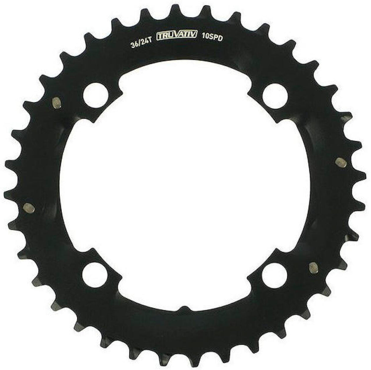 CHAIN RING MTB 38T 104 S1 49 CHAINLINE AL5 2X10 NO PIN BLASTBLACK (38/24)