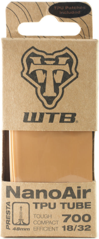 WTB Tube Presta 700 x 18/32 NanoAir TPU tube, tan 48mm valve