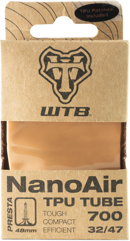 WTB Tube Presta 700 x 18/32 NanoAir TPU tube, tan 48mm valve