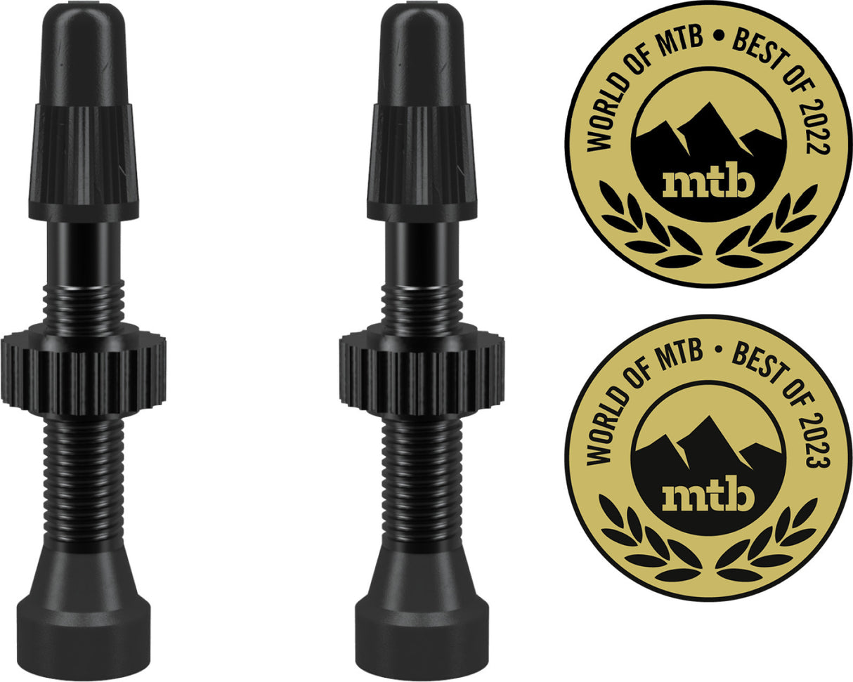 TCS AL Black Presta Valve 34mm 2pcs