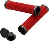 SRAM DH Silicone Locking Grips Black with Double Clamps & End Plugs