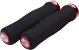 SRAM Locking Grips Contour Foam 129mm Black with Single Black Clamp and End Plug