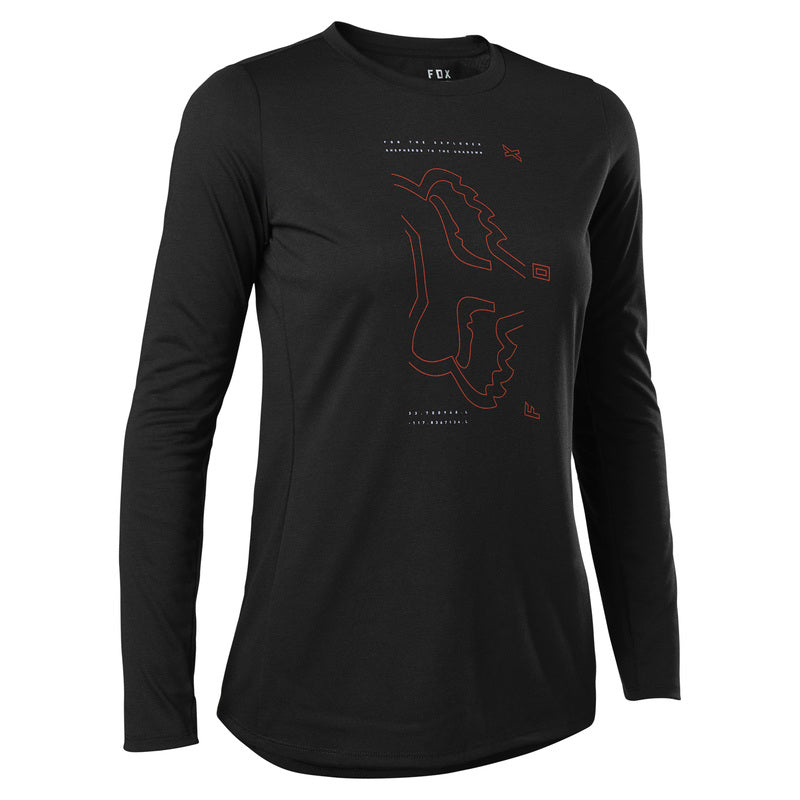 Koszulka Rowerowa Z Długim Rękawem Fox Lady Ranger Dr Black | RideHub