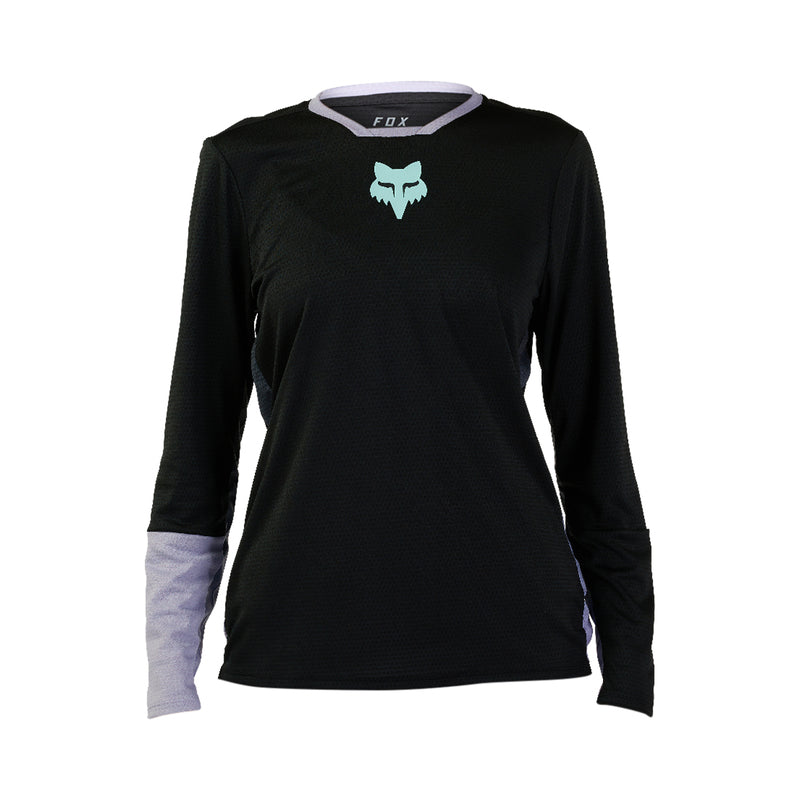 Koszulka Rowerowa Z Długim Rękawem Fox Lady W Defend Race Black | RideHub