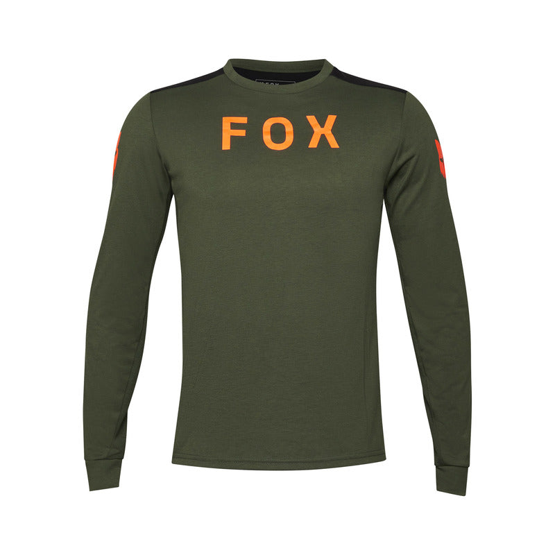Koszulka Rowerowa Z Długim Rękawem Fox Ranger Drirelease Aviation Dark Sage | RideHub