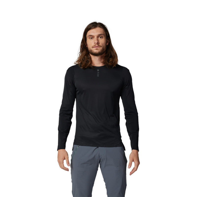 Koszulka Rowerowa Z Długim Rękawem Fox Flexair Pro LS Jersey Black | RideHub
