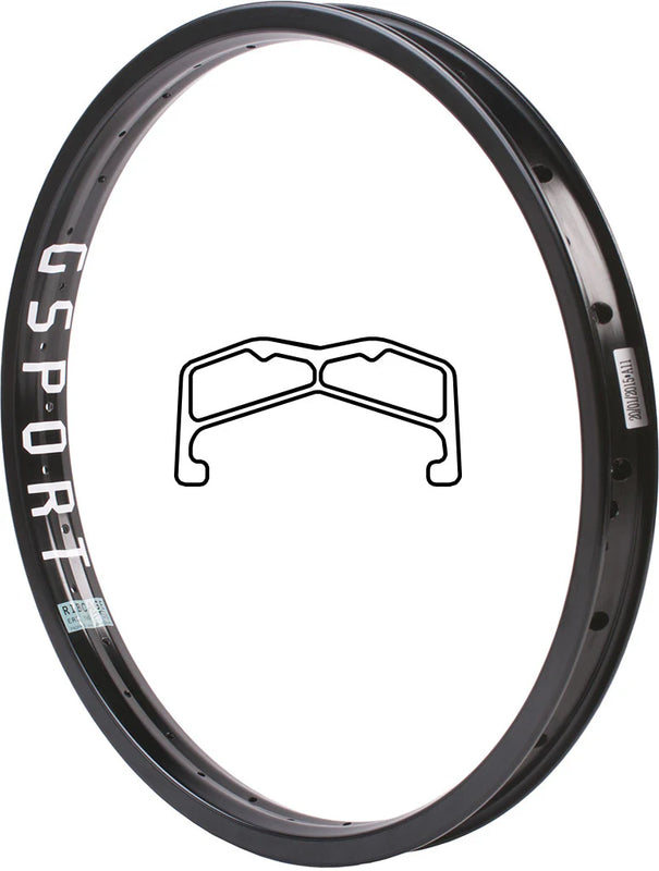 Obręcz BMX G-Sport Ribcage 20" 6061 Aluminium | Czarny | Ride Hub