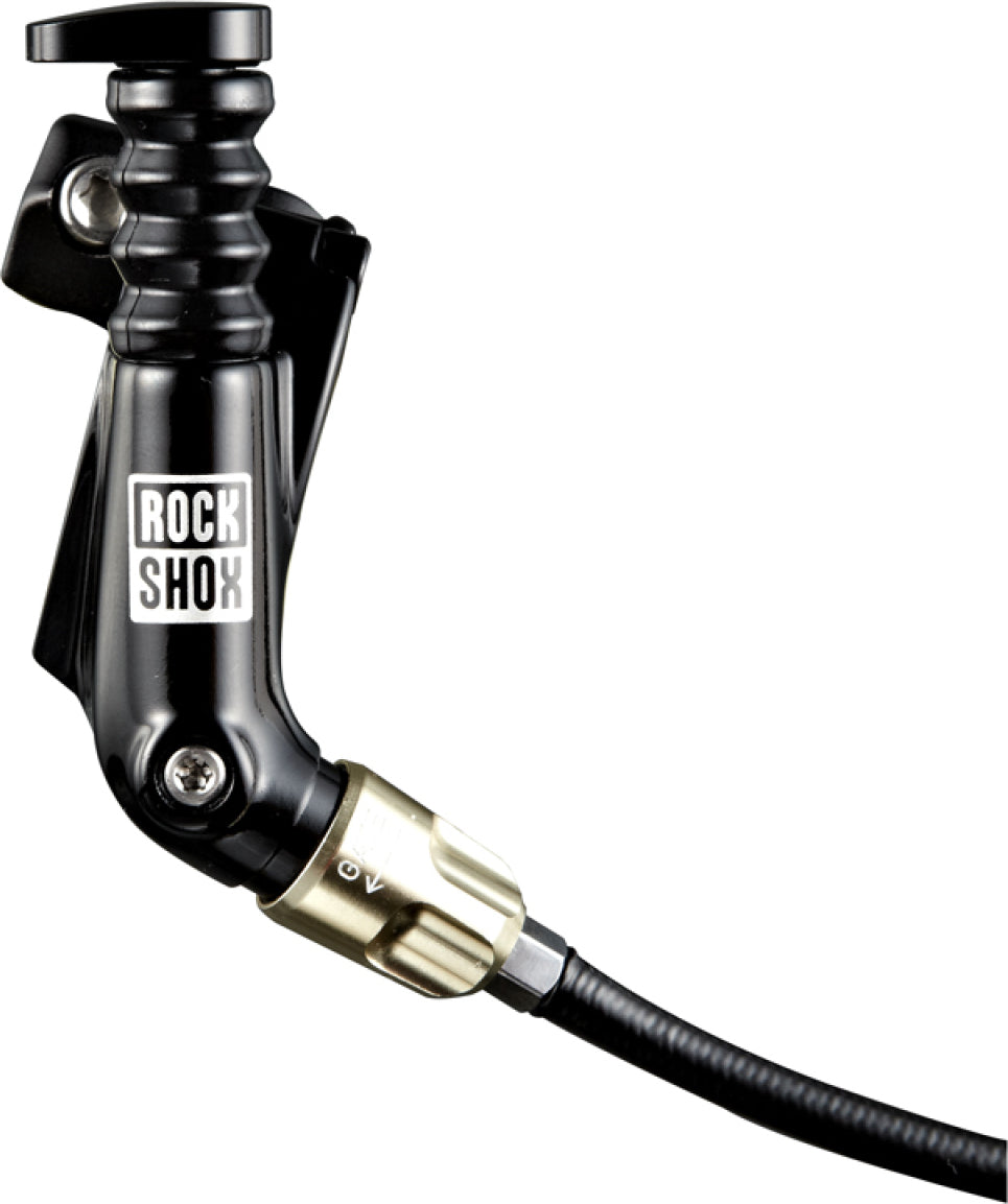 Manetka blokady RockShox XLoc Full Sprint Left Gold Adjuster – SID / Revelation / Monarch XX (z przewodem i złączką Banjo) | RideHub