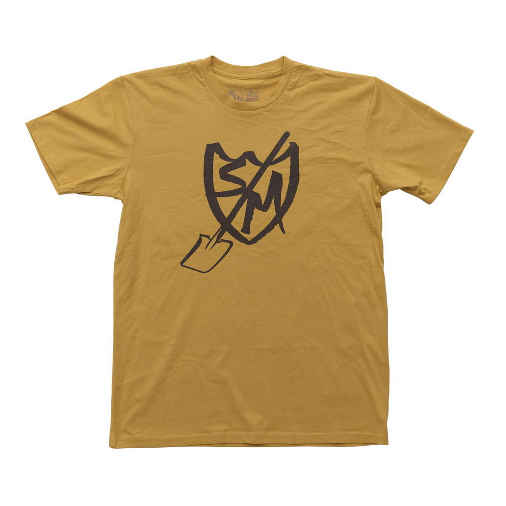 Koszulka S&M Bikes Shovel Shield T-Shirt Mustard | RideHub