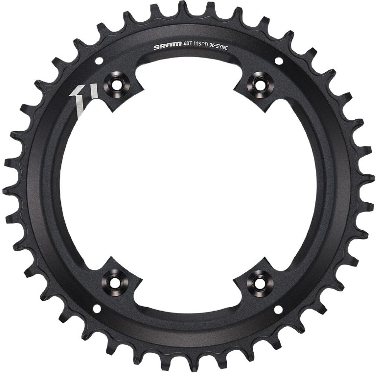 Chain Ring X-Sync 40T 11 Speed Apex1 Asymmetric 110BCD Alum Black BB30 or GXP